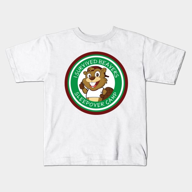 Beaver or Scouter Sleepover Survivor Kids T-Shirt by EmilyBickell